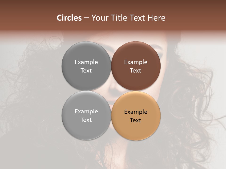 Beautiful Young Woman With Sensuality Eyes PowerPoint Template