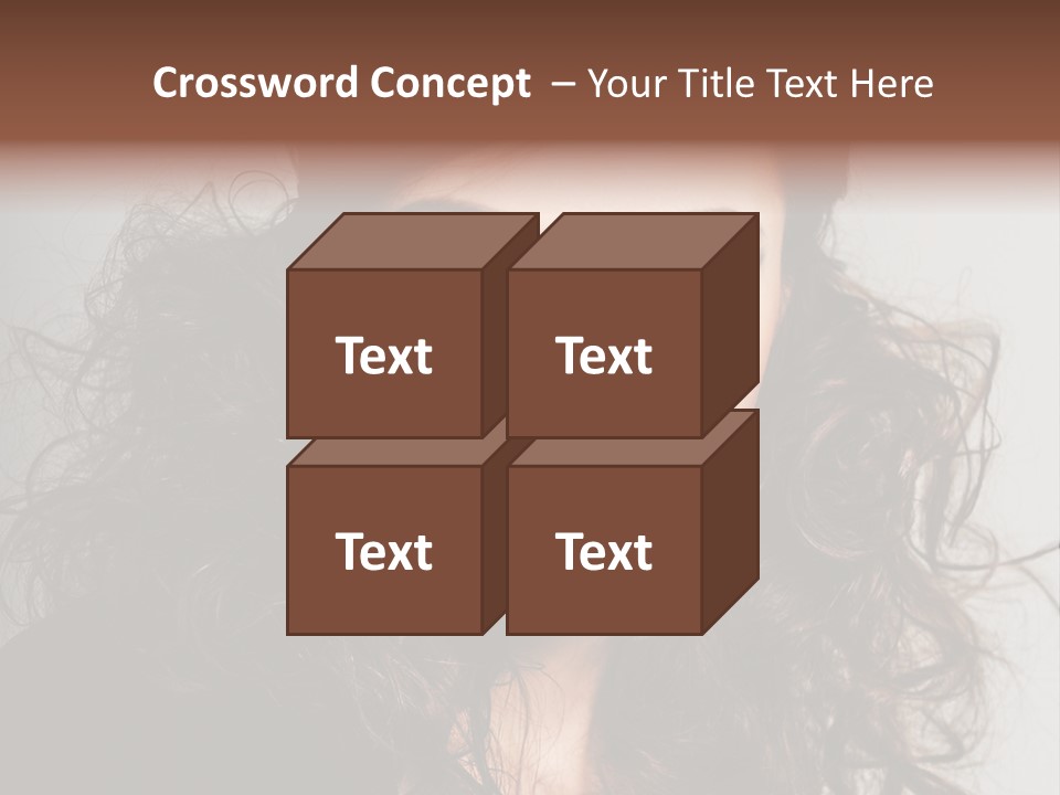 Beautiful Young Woman With Sensuality Eyes PowerPoint Template