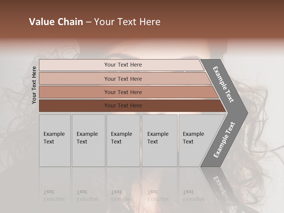 Beautiful Young Woman With Sensuality Eyes PowerPoint Template