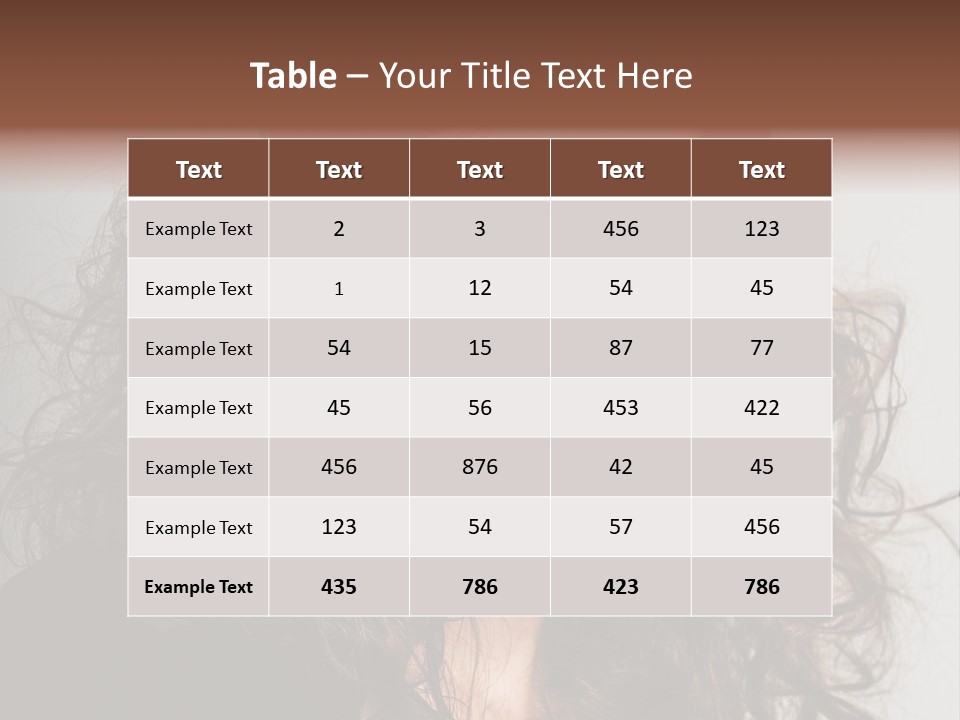 Beautiful Young Woman With Sensuality Eyes PowerPoint Template