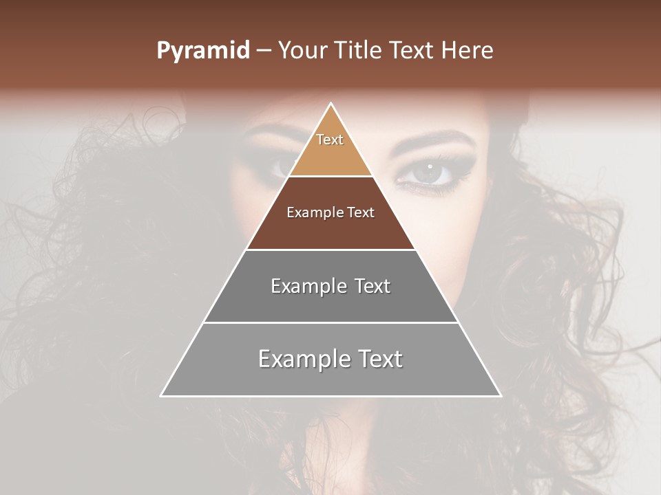 Beautiful Young Woman With Sensuality Eyes PowerPoint Template