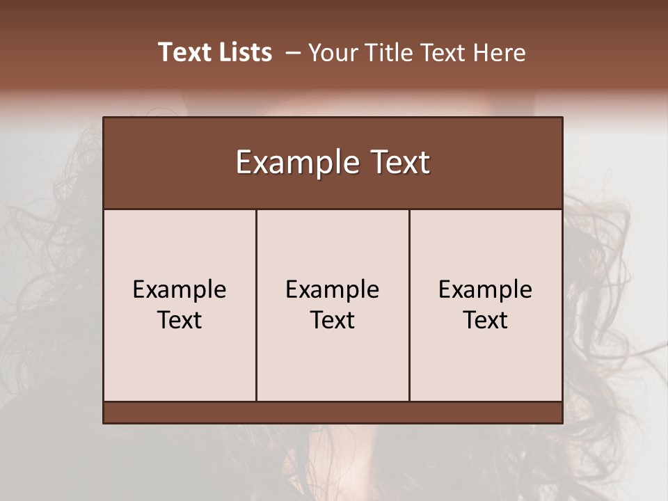 Beautiful Young Woman With Sensuality Eyes PowerPoint Template