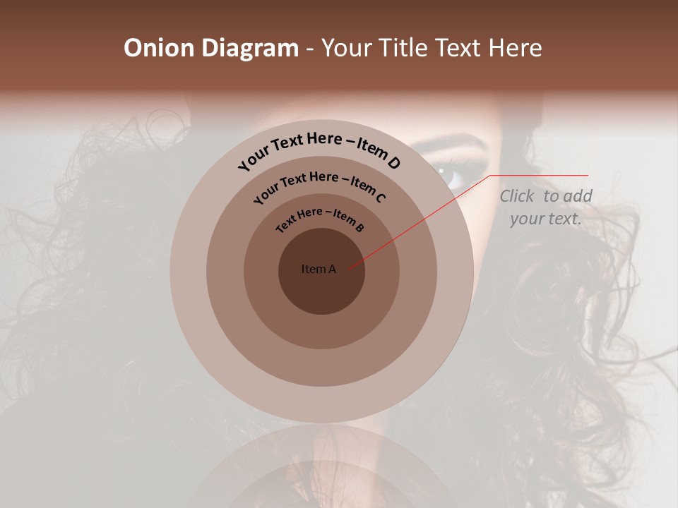 Beautiful Young Woman With Sensuality Eyes PowerPoint Template