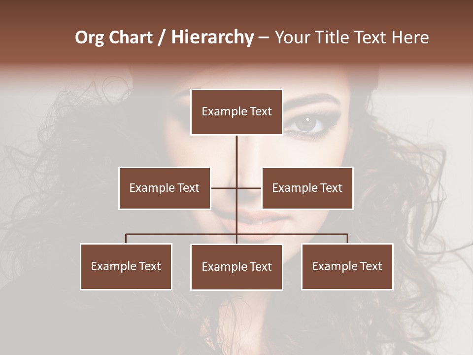 Beautiful Young Woman With Sensuality Eyes PowerPoint Template