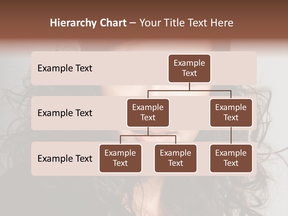 Beautiful Young Woman With Sensuality Eyes PowerPoint Template