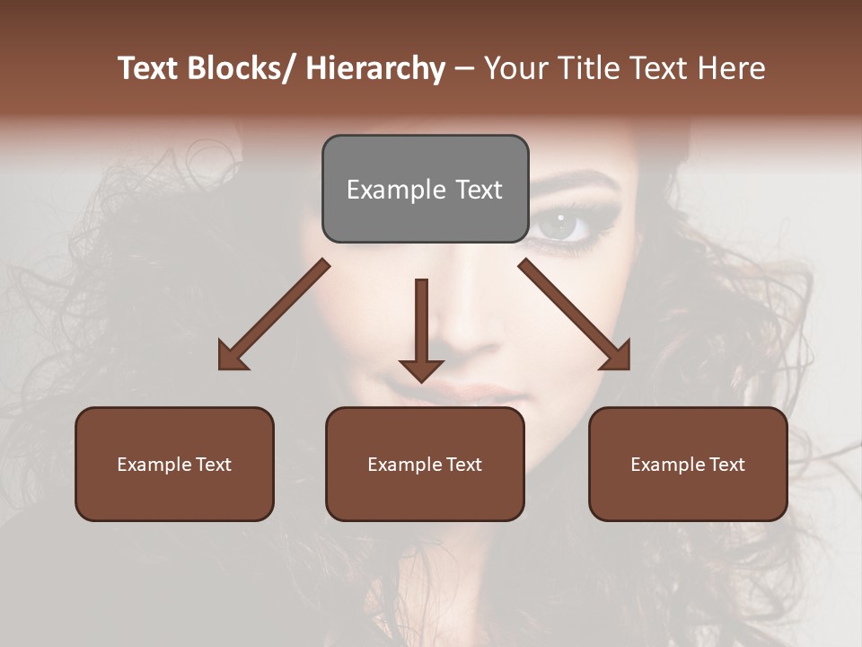 Beautiful Young Woman With Sensuality Eyes PowerPoint Template