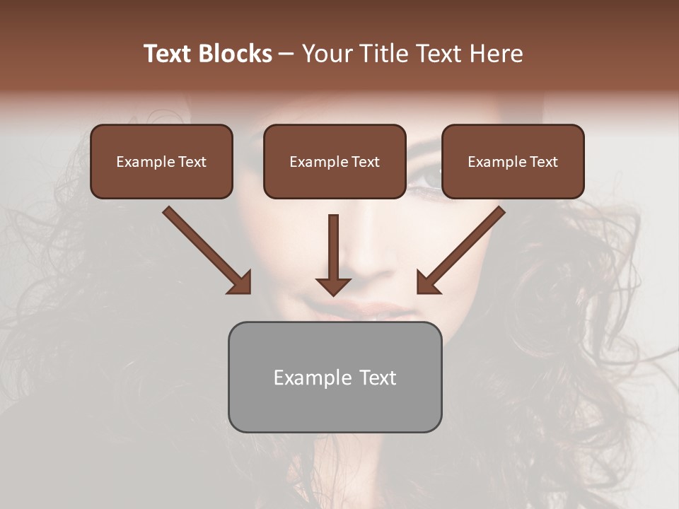 Beautiful Young Woman With Sensuality Eyes PowerPoint Template