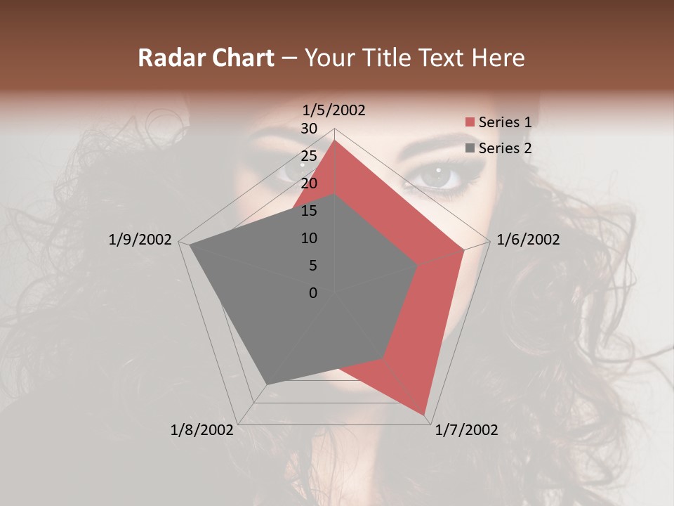 Beautiful Young Woman With Sensuality Eyes PowerPoint Template