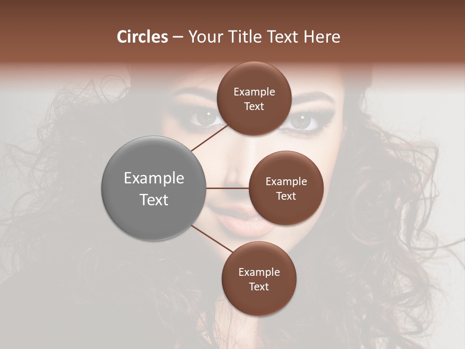 Beautiful Young Woman With Sensuality Eyes PowerPoint Template