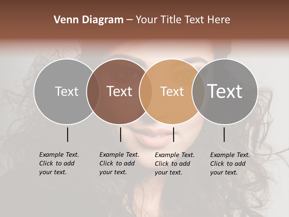 Beautiful Young Woman With Sensuality Eyes PowerPoint Template