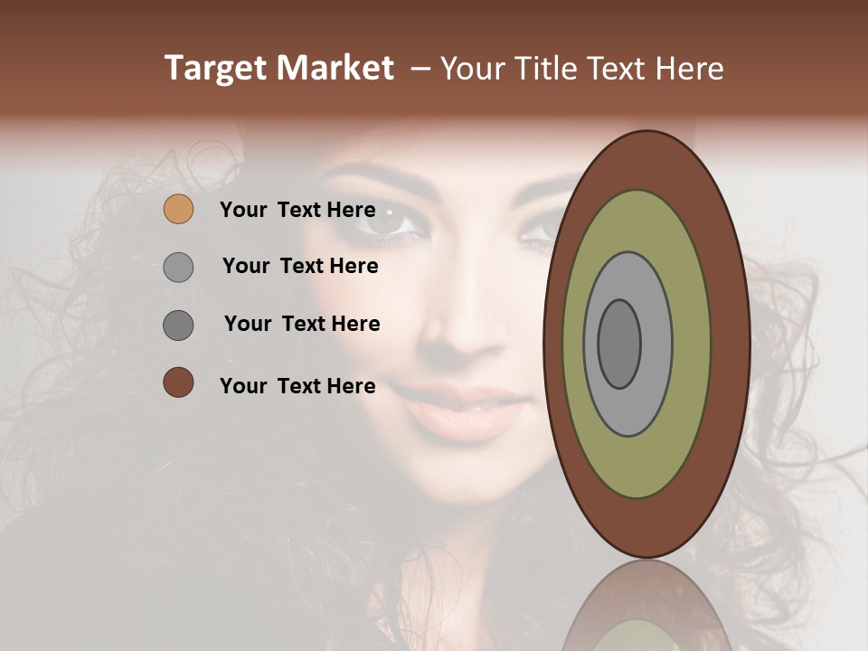 Beautiful Young Woman With Sensuality Eyes PowerPoint Template