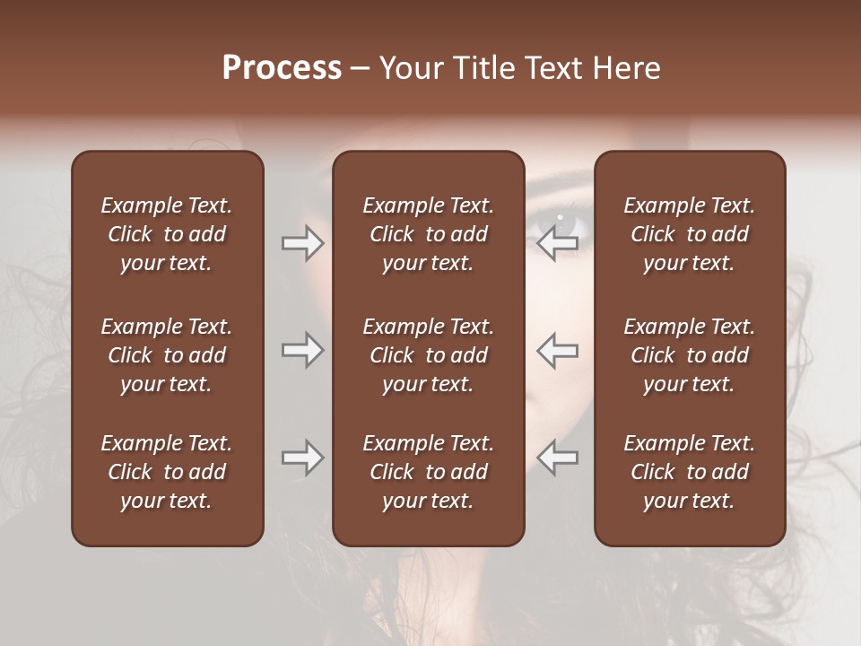 Beautiful Young Woman With Sensuality Eyes PowerPoint Template