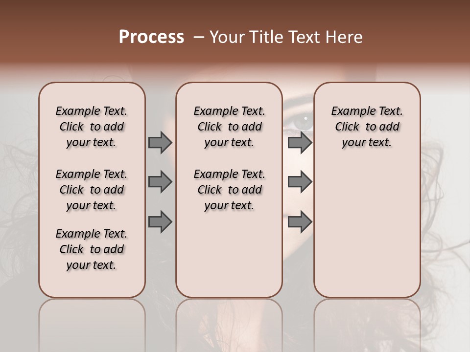 Beautiful Young Woman With Sensuality Eyes PowerPoint Template