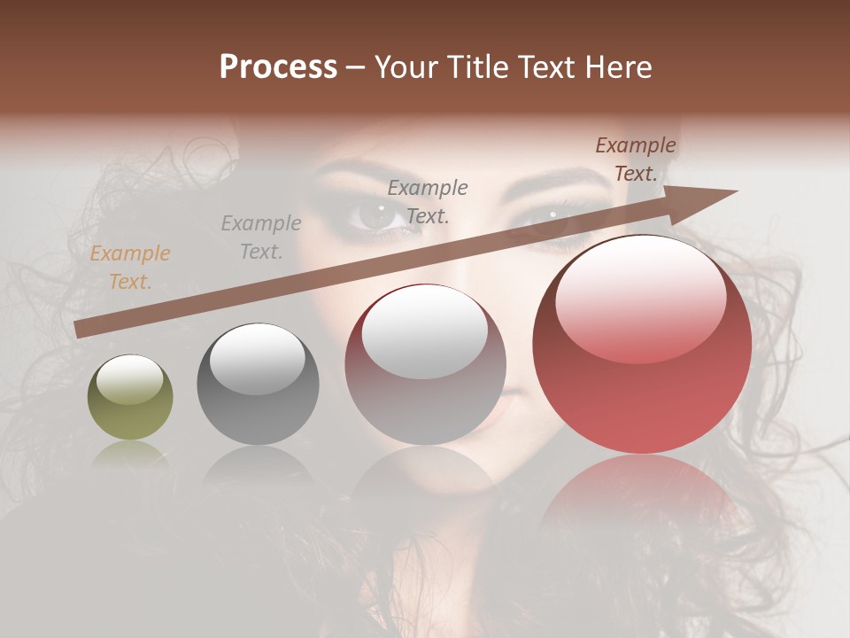 Beautiful Young Woman With Sensuality Eyes PowerPoint Template
