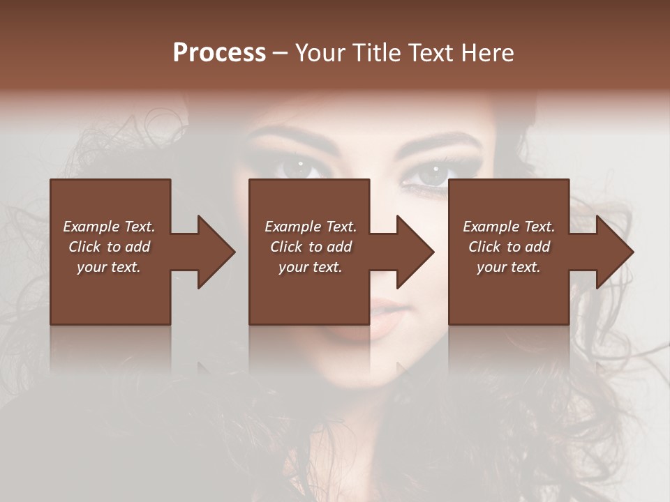 Beautiful Young Woman With Sensuality Eyes PowerPoint Template