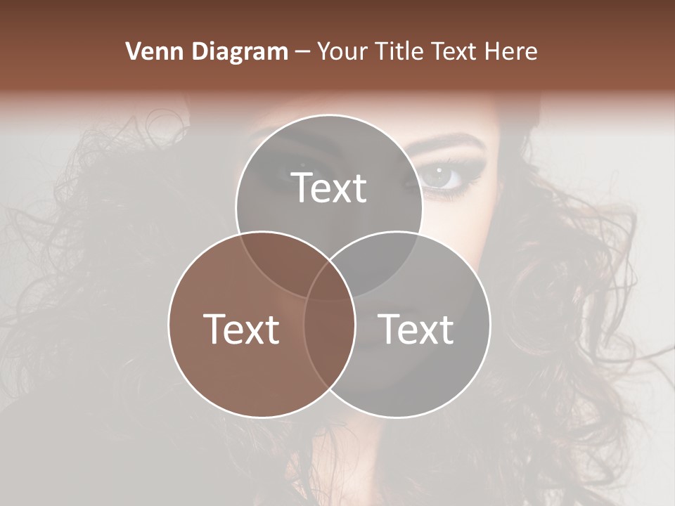 Beautiful Young Woman With Sensuality Eyes PowerPoint Template