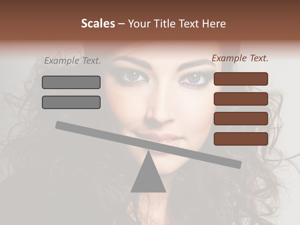 Beautiful Young Woman With Sensuality Eyes PowerPoint Template