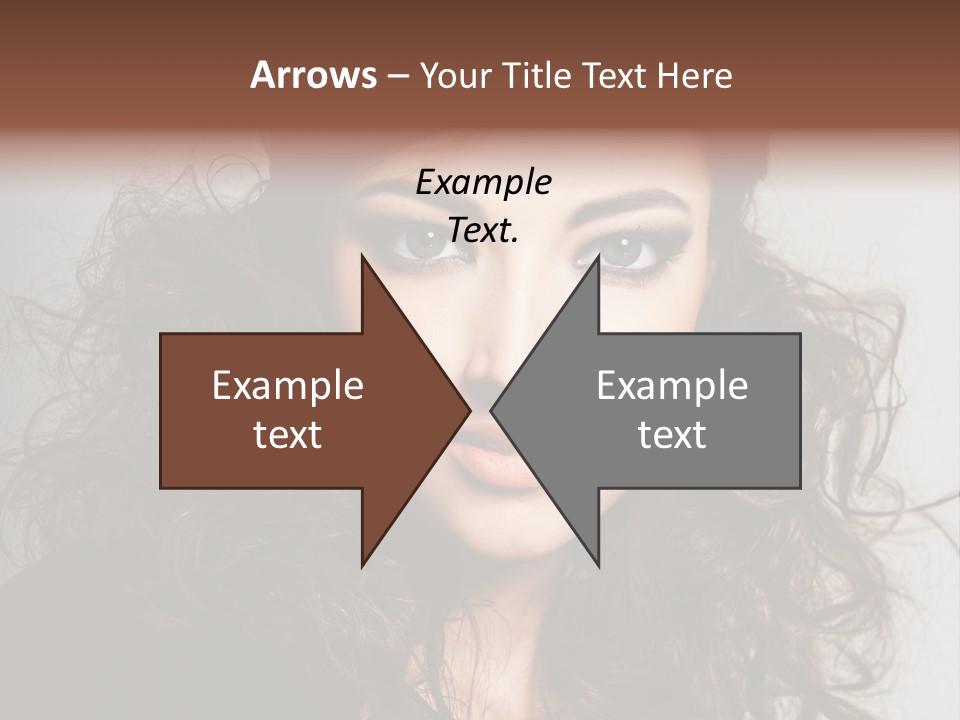 Beautiful Young Woman With Sensuality Eyes PowerPoint Template