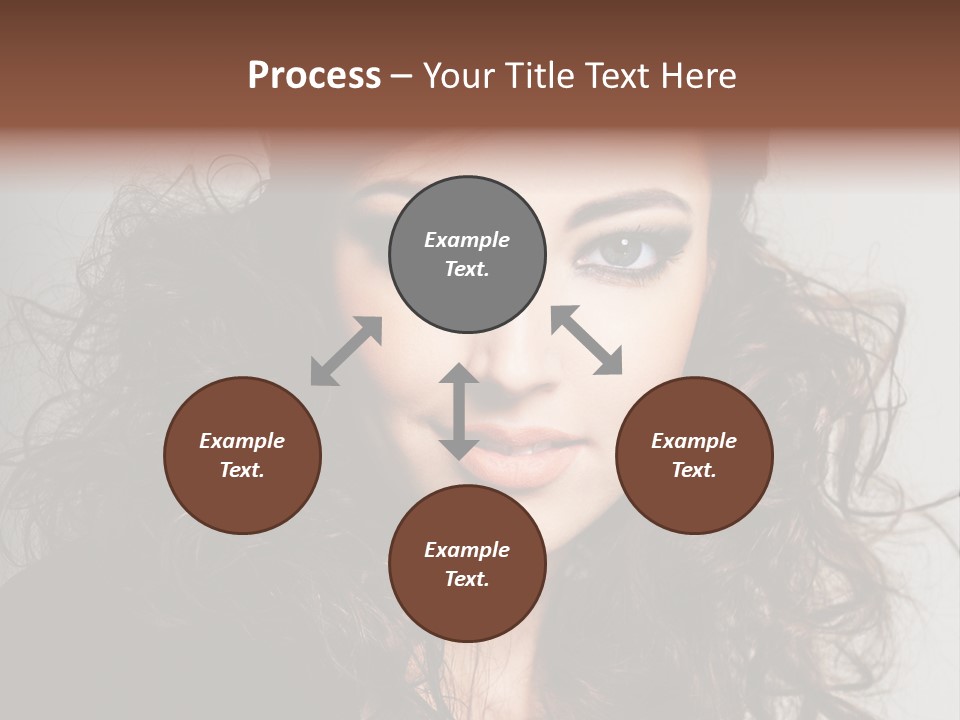 Beautiful Young Woman With Sensuality Eyes PowerPoint Template