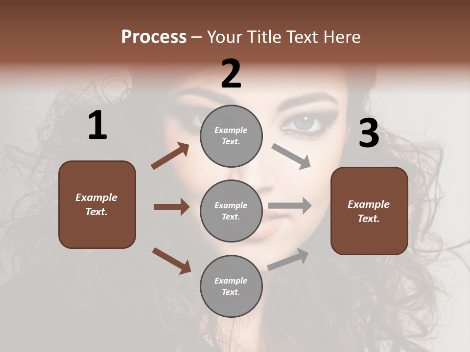 Beautiful Young Woman With Sensuality Eyes PowerPoint Template