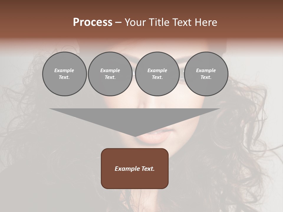 Beautiful Young Woman With Sensuality Eyes PowerPoint Template