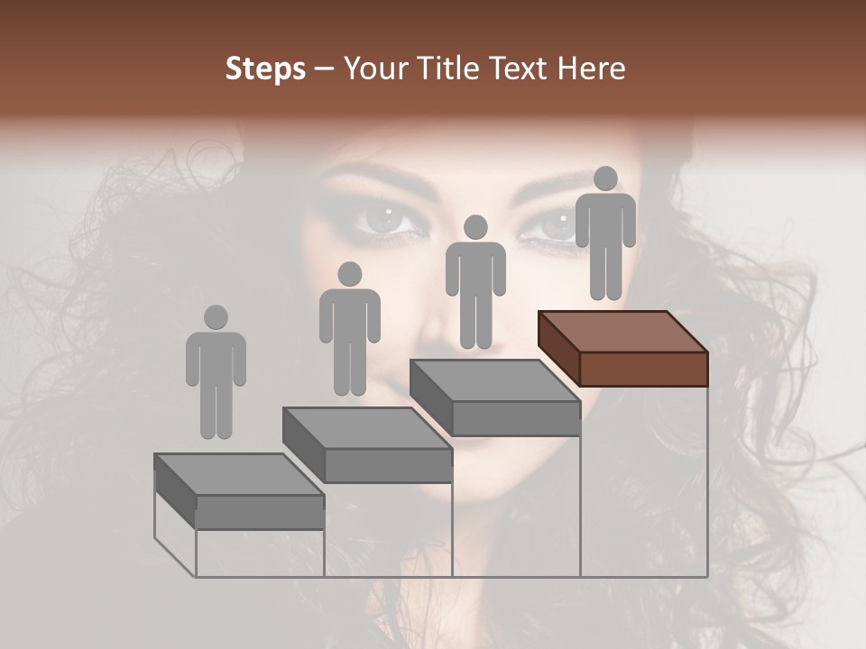 Beautiful Young Woman With Sensuality Eyes PowerPoint Template