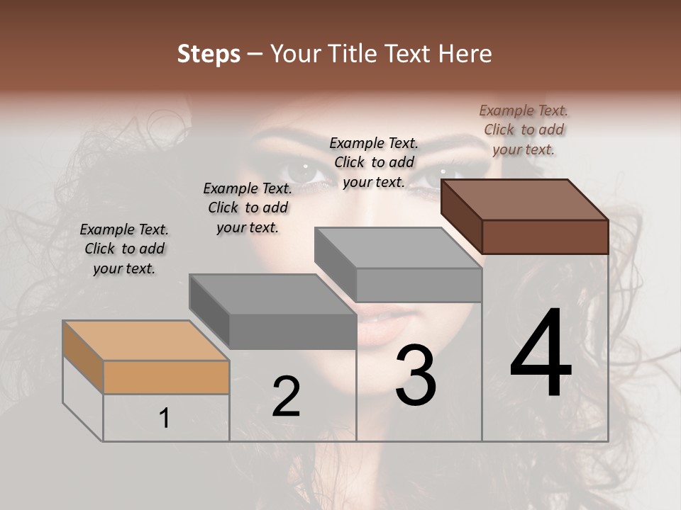 Beautiful Young Woman With Sensuality Eyes PowerPoint Template