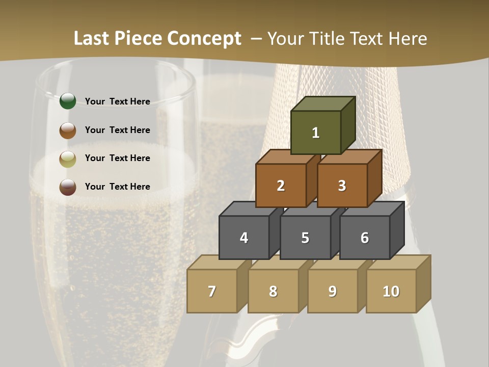 Champagne Bottle And Two Flutes (Glasses) On Black Background PowerPoint Template