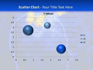 Human Head Shape With Butterflies Flying Out Of The Head PowerPoint Template