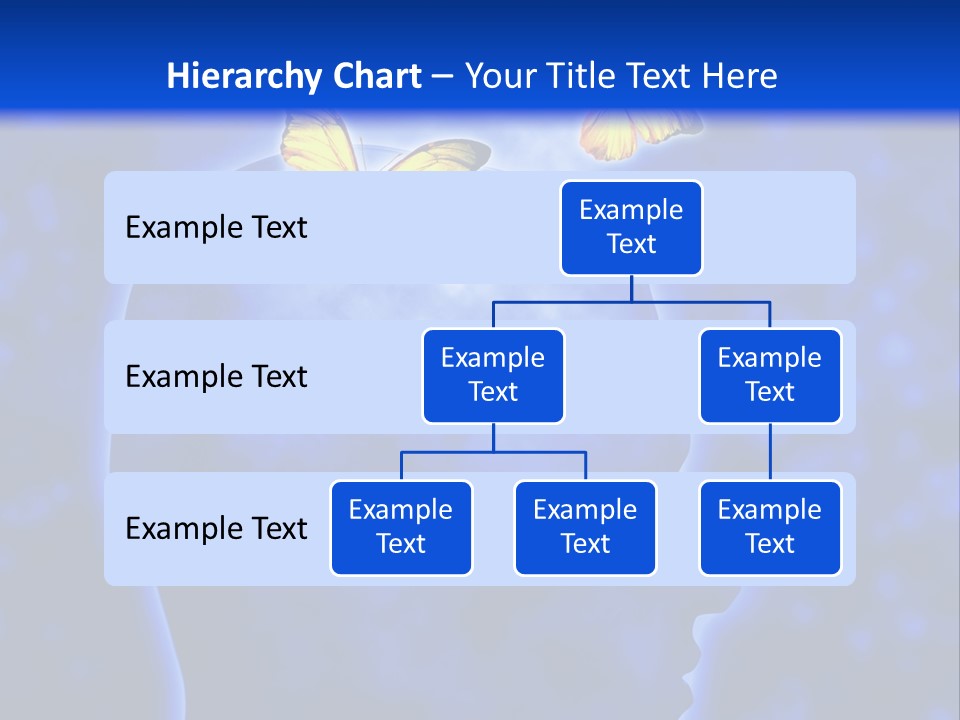 Human Head Shape With Butterflies Flying Out Of The Head PowerPoint Template