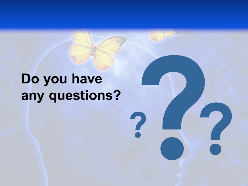 Human Head Shape With Butterflies Flying Out Of The Head PowerPoint Template