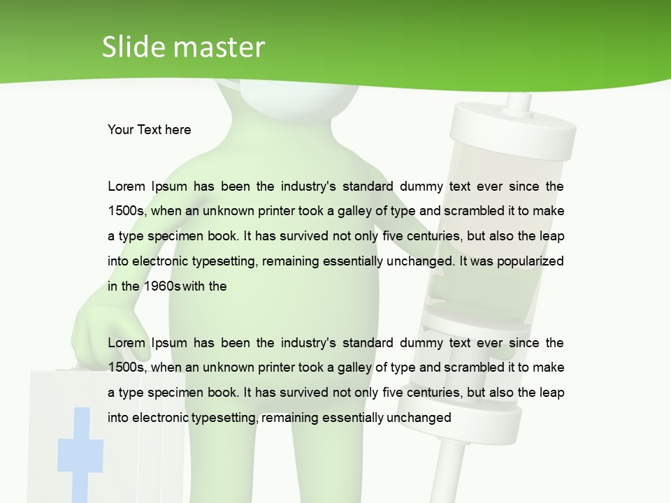 A Person In A Medical Mask Holding A Medical Bag PowerPoint Template