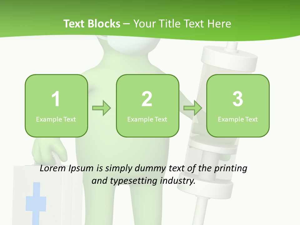 A Person In A Medical Mask Holding A Medical Bag PowerPoint Template