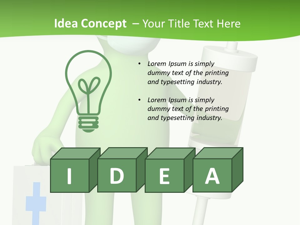 A Person In A Medical Mask Holding A Medical Bag PowerPoint Template