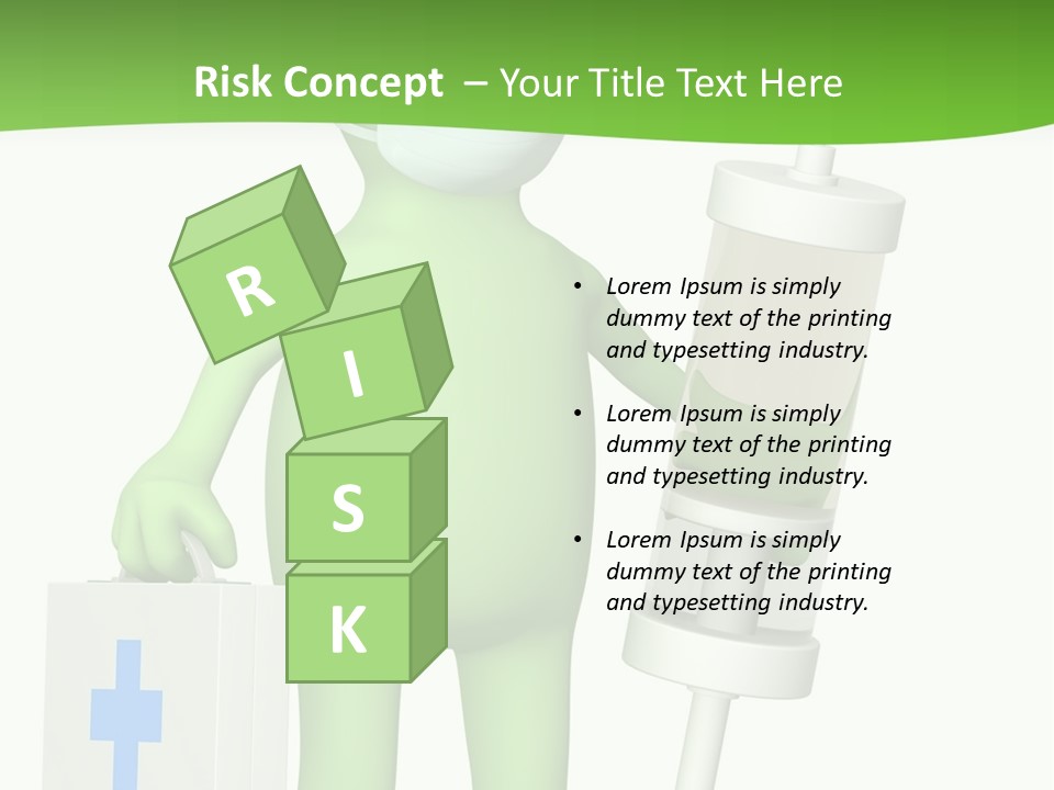 A Person In A Medical Mask Holding A Medical Bag PowerPoint Template