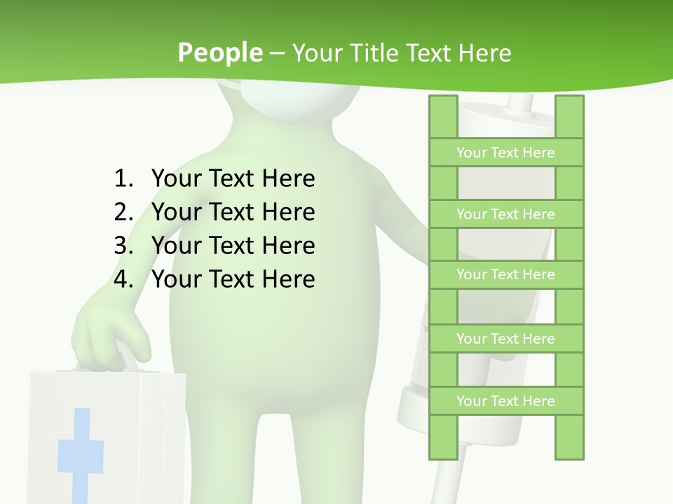 A Person In A Medical Mask Holding A Medical Bag PowerPoint Template