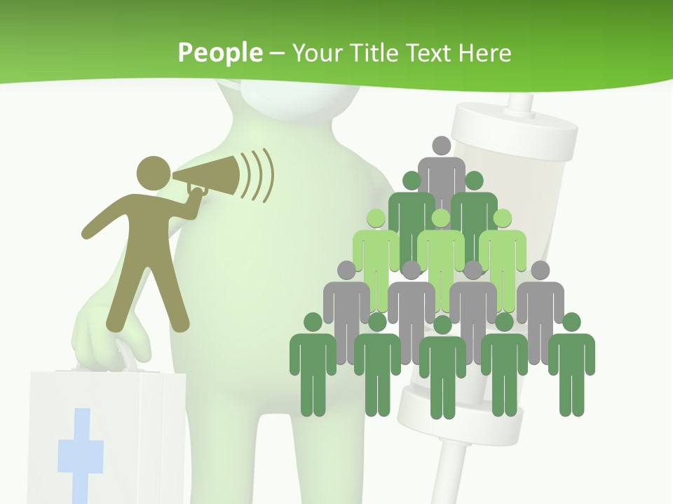 A Person In A Medical Mask Holding A Medical Bag PowerPoint Template