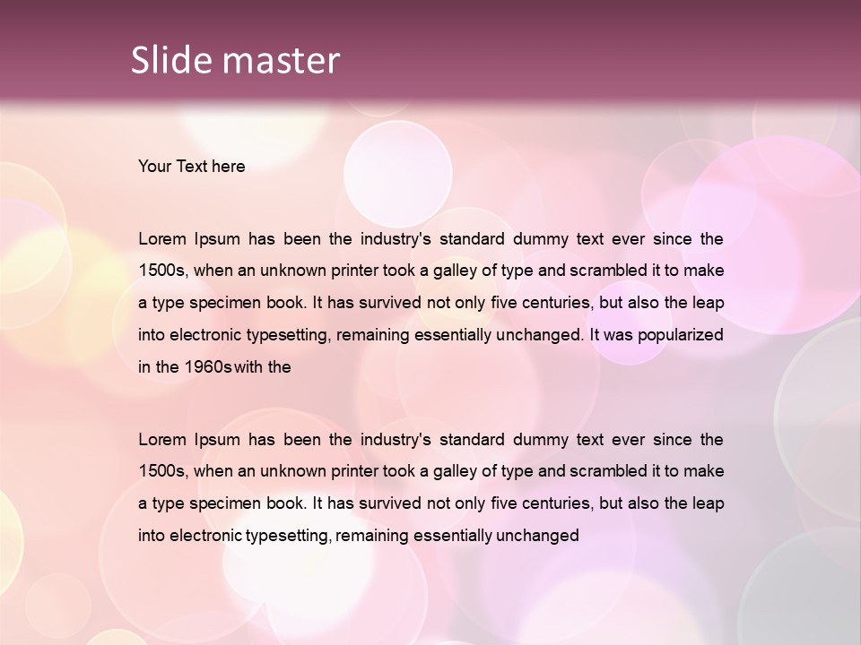 A Blurry Background With A Lot Of Lights PowerPoint Template