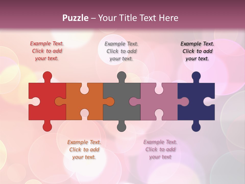 A Blurry Background With A Lot Of Lights PowerPoint Template