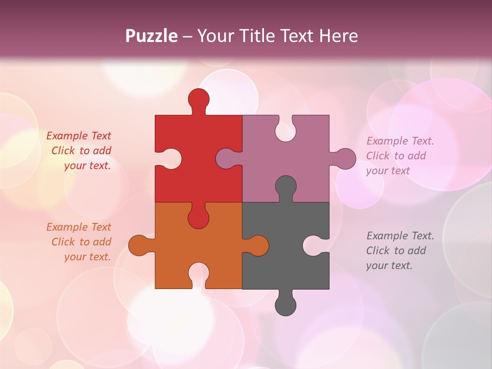 A Blurry Background With A Lot Of Lights PowerPoint Template