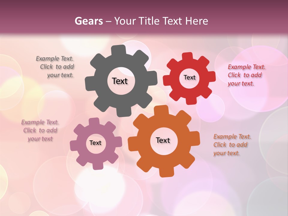 A Blurry Background With A Lot Of Lights PowerPoint Template