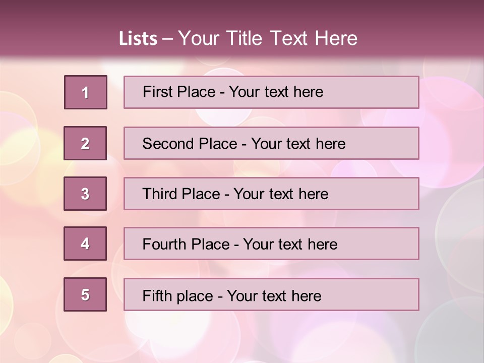 A Blurry Background With A Lot Of Lights PowerPoint Template
