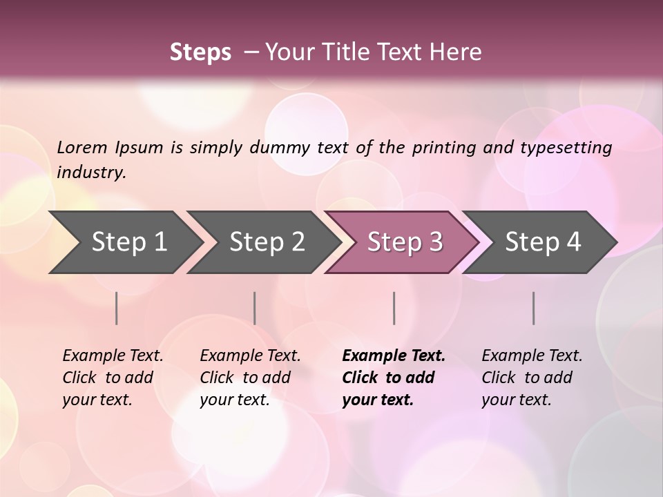 A Blurry Background With A Lot Of Lights PowerPoint Template