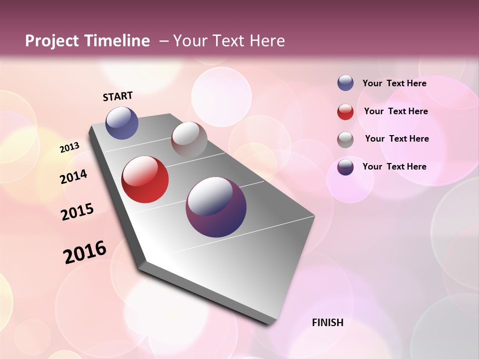 A Blurry Background With A Lot Of Lights PowerPoint Template