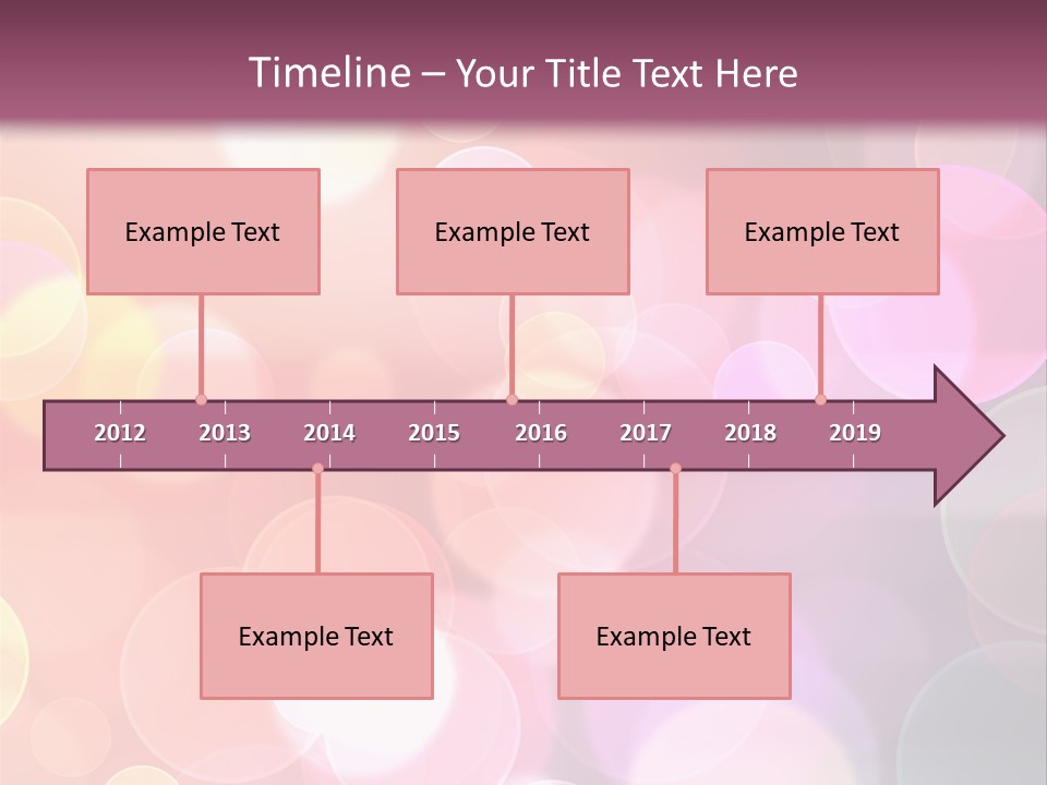 A Blurry Background With A Lot Of Lights PowerPoint Template