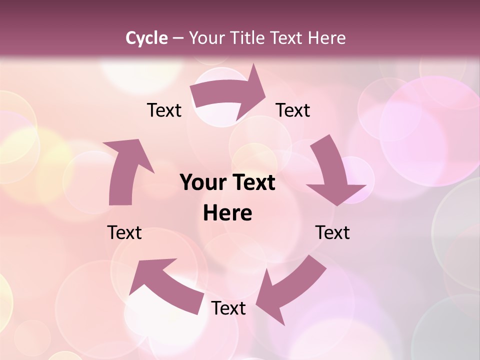 A Blurry Background With A Lot Of Lights PowerPoint Template