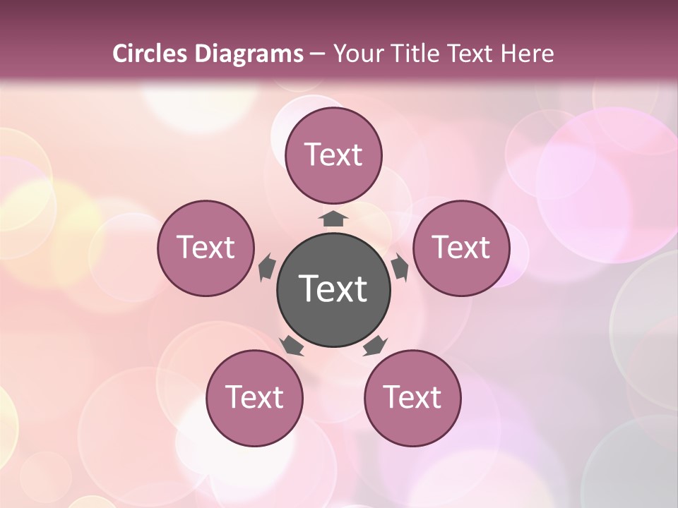 A Blurry Background With A Lot Of Lights PowerPoint Template