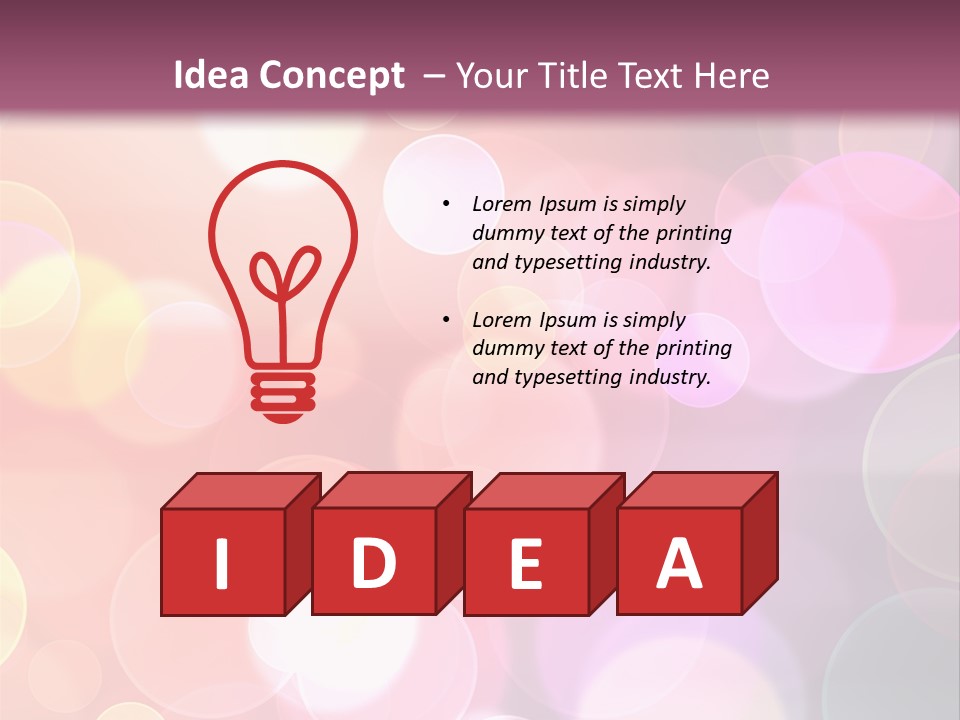 A Blurry Background With A Lot Of Lights PowerPoint Template