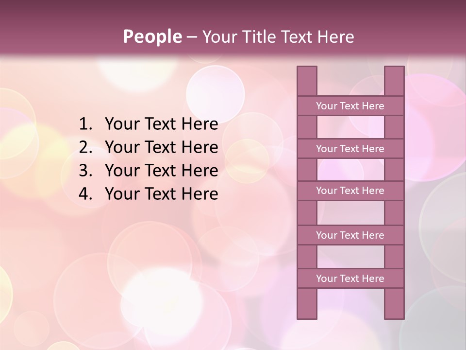 A Blurry Background With A Lot Of Lights PowerPoint Template