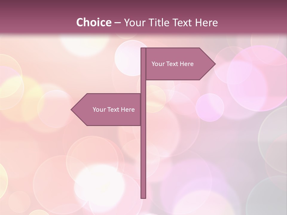 A Blurry Background With A Lot Of Lights PowerPoint Template